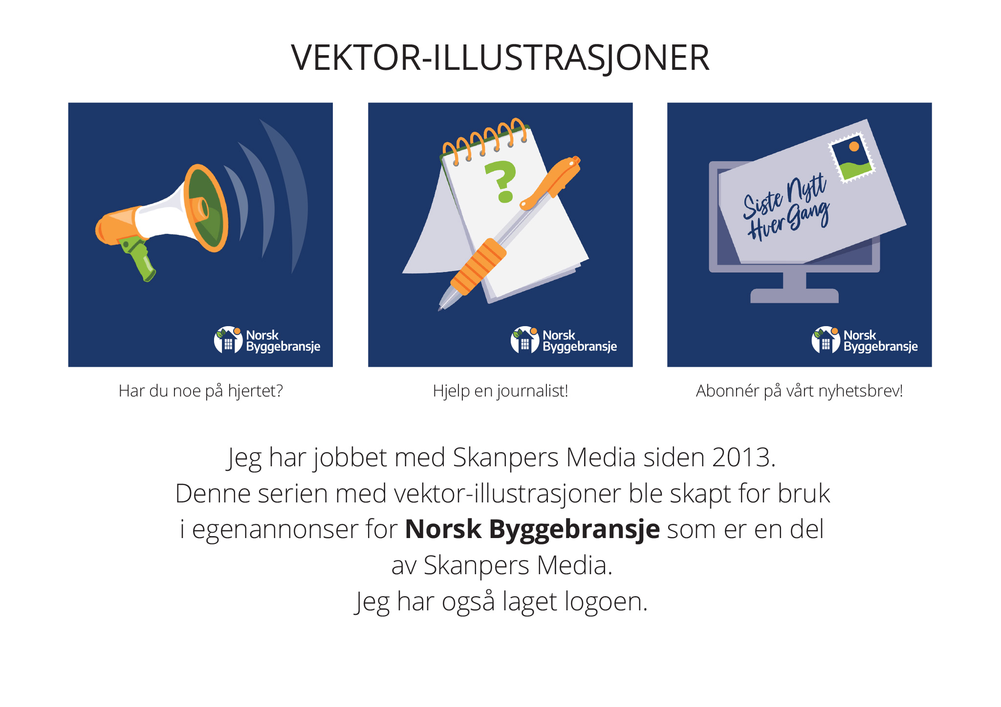 Vektor illustrasjoner for Norsk Byggebransje